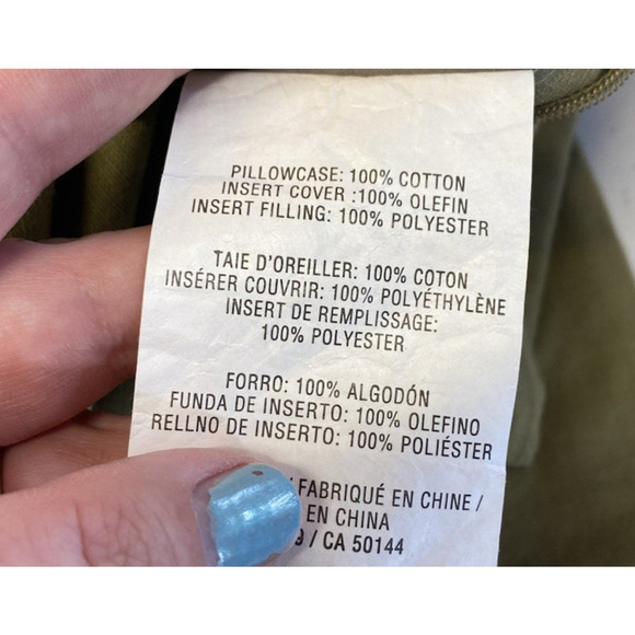 Harbor House Embroidered Pillow Sham 17"x17" Green Floral Boho Hippie Old World - Picture 12 of 16